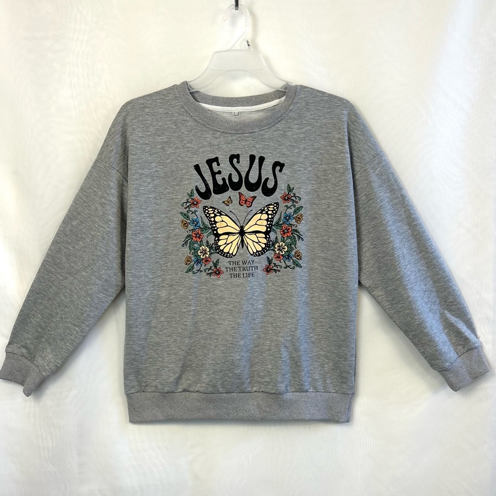 New  "Jesus The Way The Truth The Life" graphic sweatshirt / Large